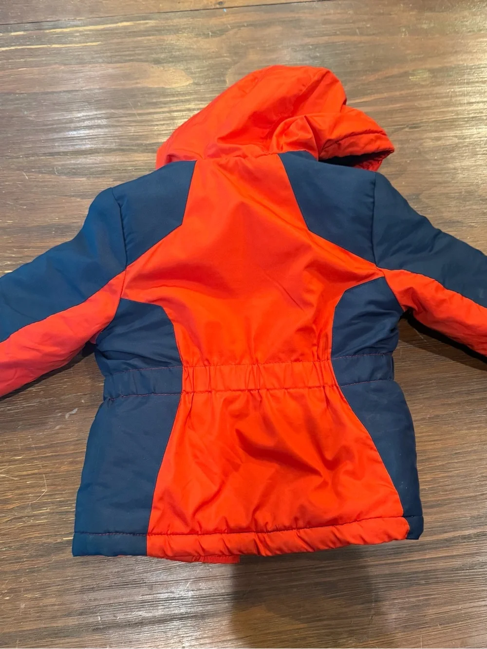 OshKosh B'gosh Red and Navy Hooded Puffer Jacket for Kids